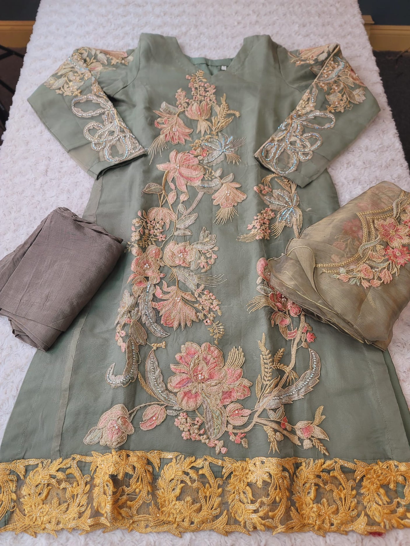 Pakistani Stitched Embroidery Party Wear Dresses Ready To Ship