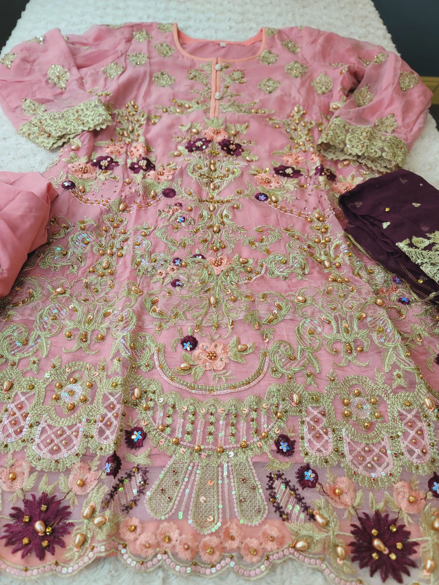 Pakistani Stitched Embroidery Party Wear Dresses Ready To Ship