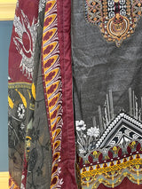 Pakistani Stitched lawn Embroidered Salwar kameez ready to ship