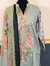 Indian Cotton Stitched Embroidery Suit Ready To Ship