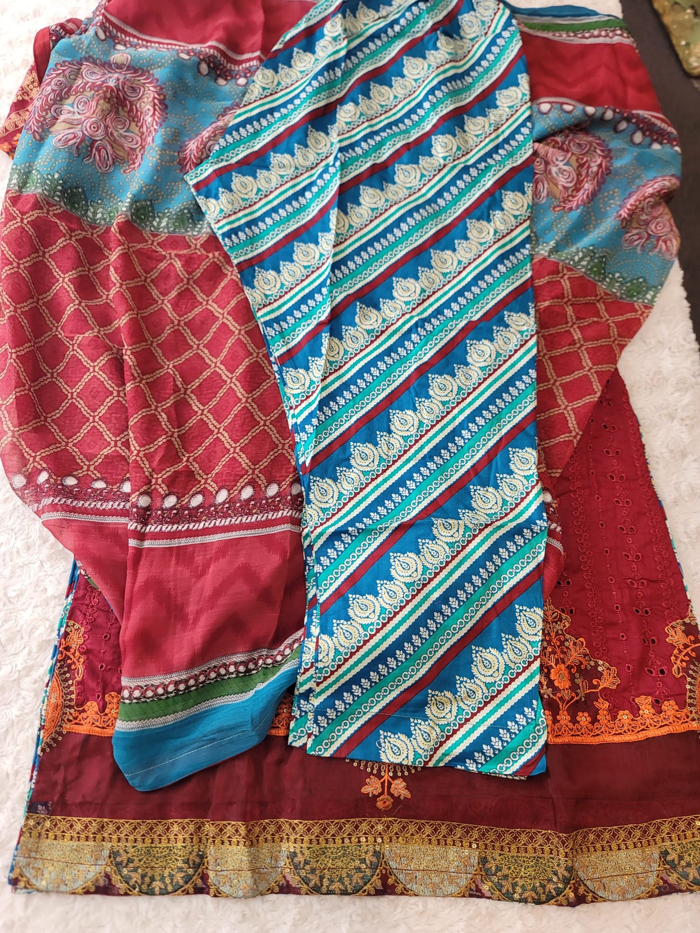 Pakistani Stitched lawn Embroidered Salwar kameez ready to ship