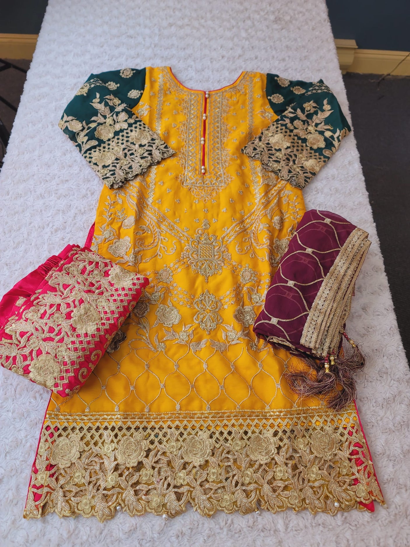 Pakistani Stitched Embroidery Party Wear Dresses Ready To Ship