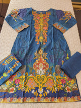 Pakistani Stitched lawn Embroidered Salwar kameez ready to ship