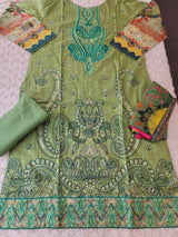 Pakistani Stitched lawn Embroidered Salwar kameez ready to ship