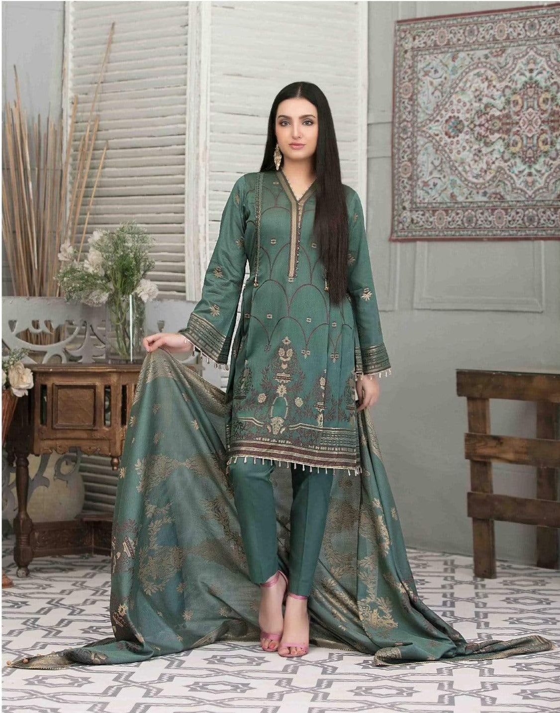 Bold with Gold By Tawakkal Embroidered Lawn Collection 2021 -100% Original Guaranteed