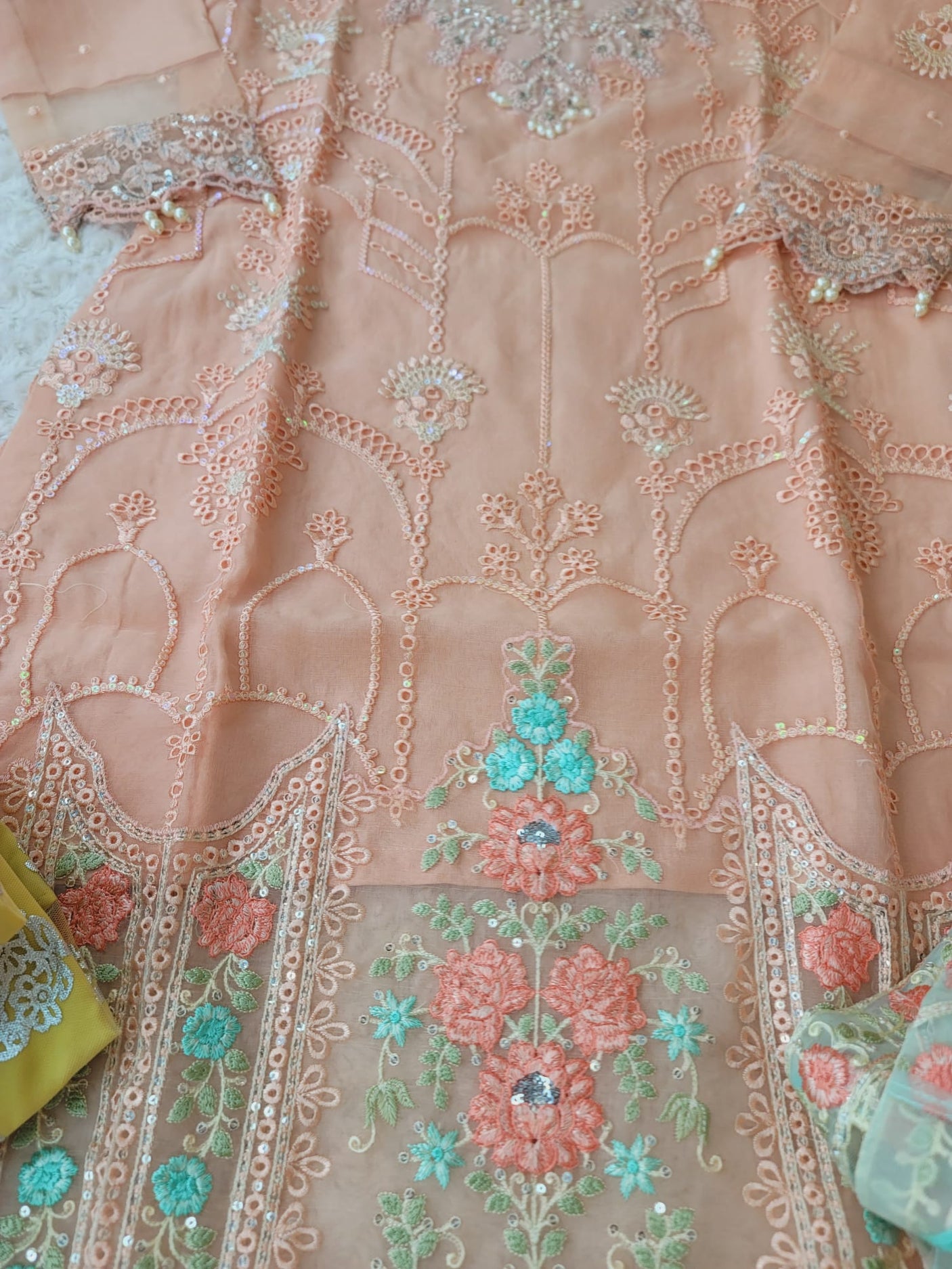 Pakistani Stitched Embroidery Party Wear Dresses Ready To Ship