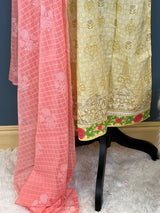 Indian Cotton Stitched Embroidery Suit Ready To Ship