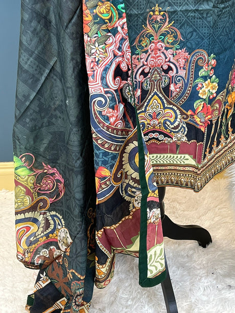 Pakistani Stitched lawn Embroidered Salwar kameez ready to ship