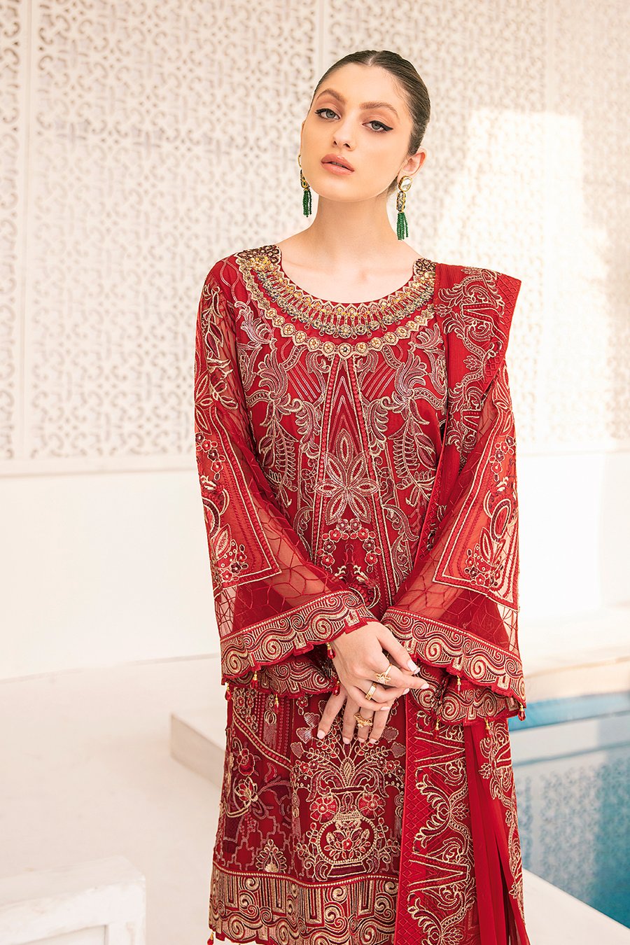 Minhal Luxury Chiffon Embroidered 2021 -100% Original Guaranteed
