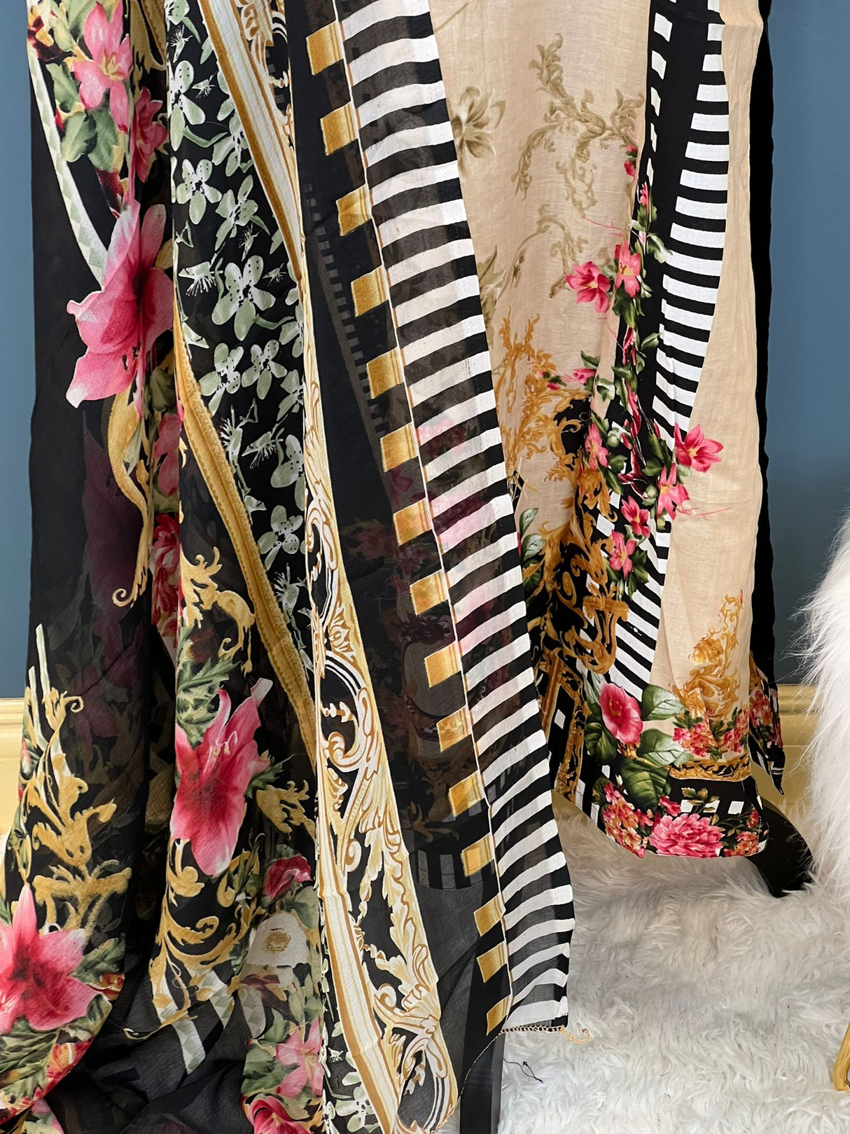 Indian Cotton Stitched Embroidery Suit Ready To Ship