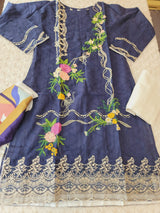 Pakistani Stitched lawn Embroidered Salwar kameez ready to ship