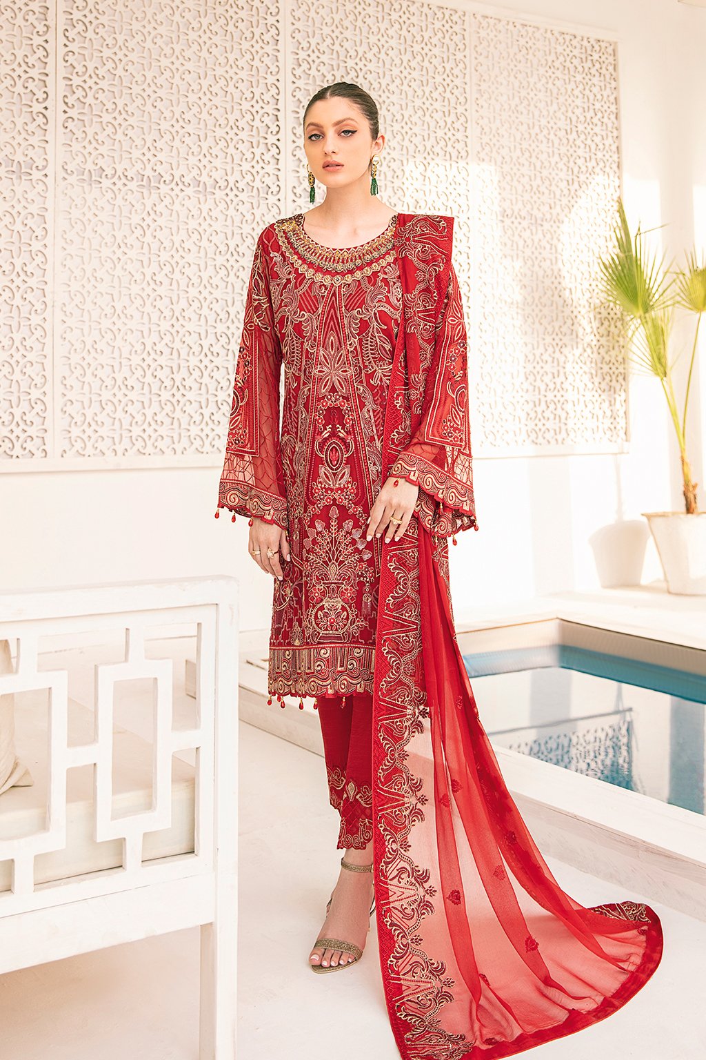 Minhal Luxury Chiffon Embroidered 2021 -100% Original Guaranteed