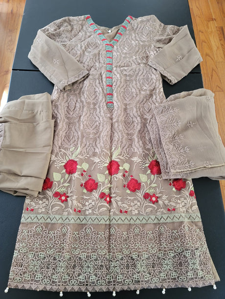 Pakistani Stitched Embroidery Party Wear Dresses Ready To Ship