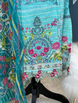 Pakistani Stitched lawn Embroidered Salwar kameez ready to ship