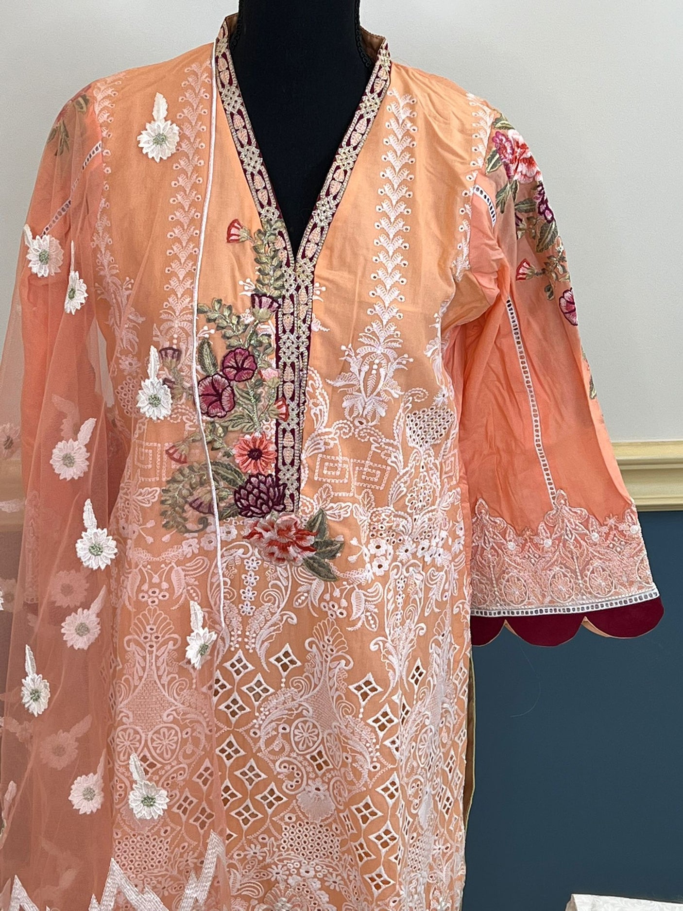 Pakistani Stitched Embroidery Party Wear Dresses Ready To Ship