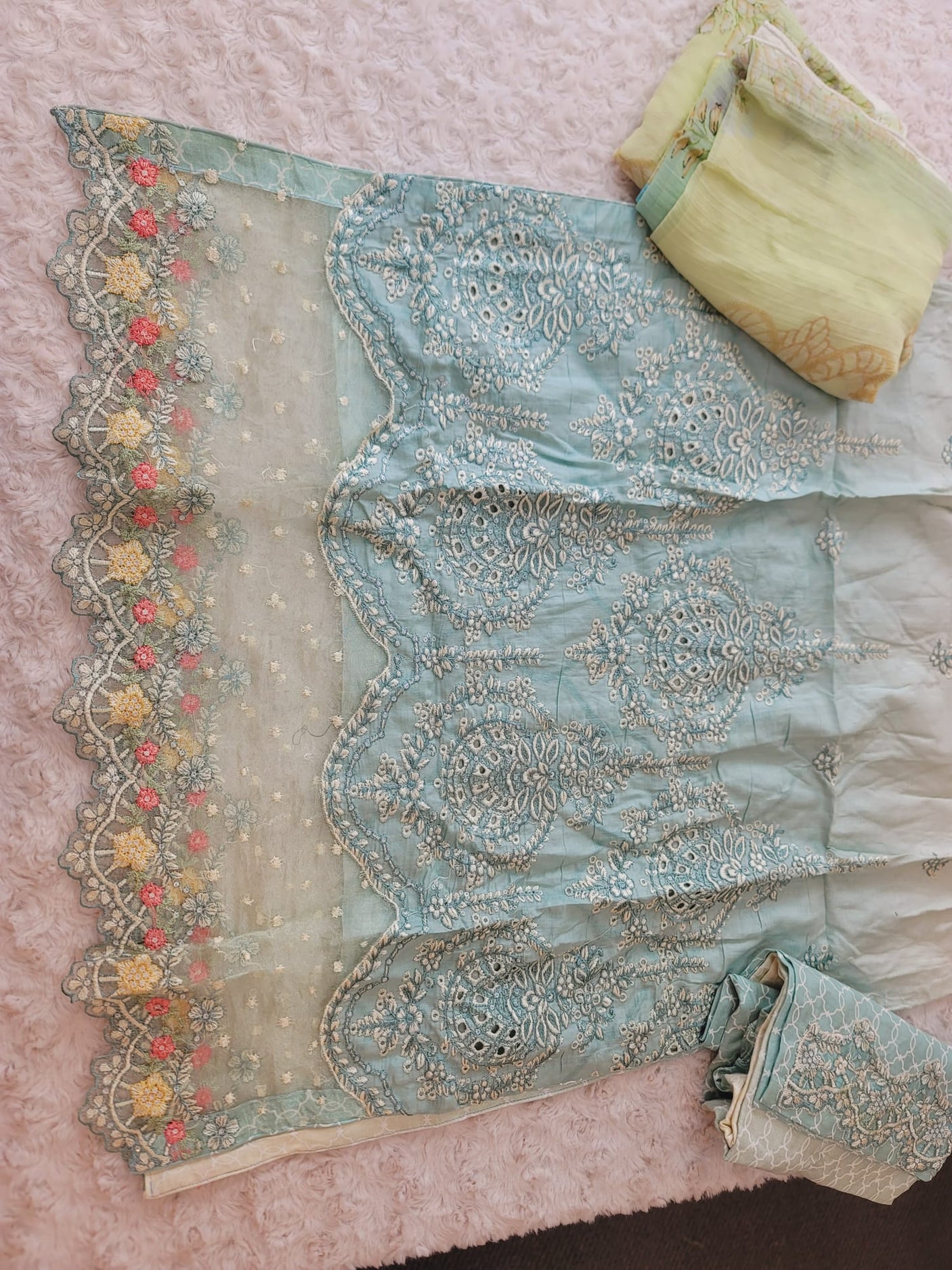 Pakistani Stitched lawn Embroidered Salwar kameez ready to ship