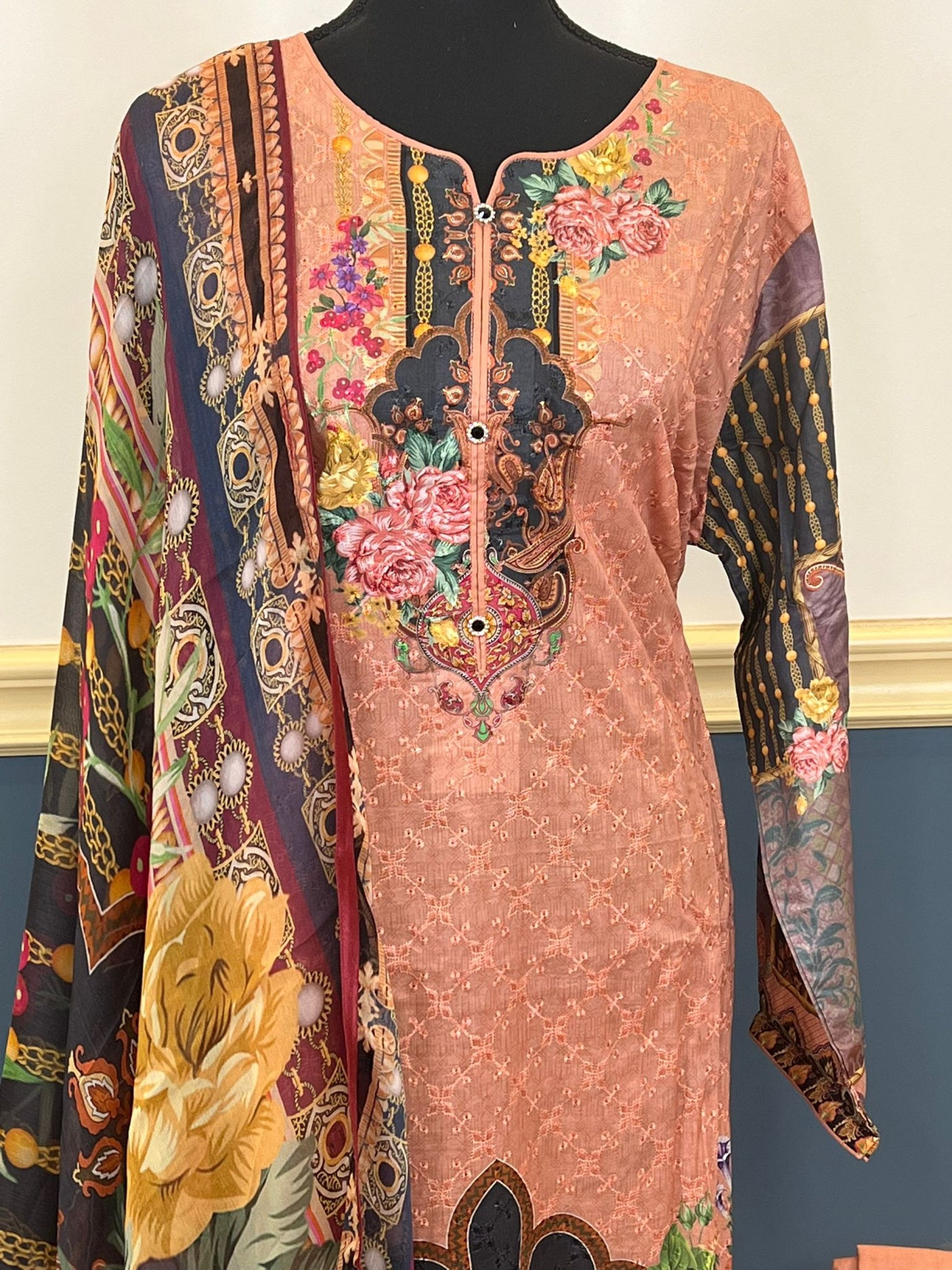 Pakistani Stitched Embroidery luxury  lawn Dresses Ready To Ship