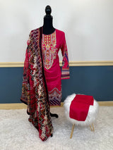 Pakistani Stitched lawn Embroidered Salwar kameez ready to ship