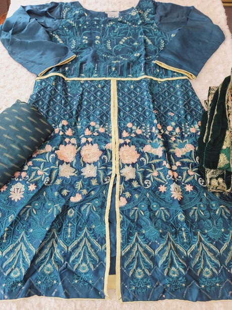 Pakistani Stitched Embroidery Party Wear Dresses Ready To Ship