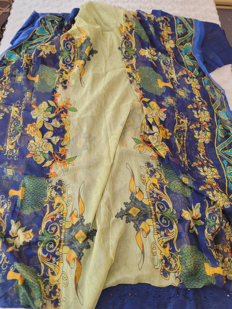 Pakistani Stitched lawn Embroidered Salwar kameez ready to ship