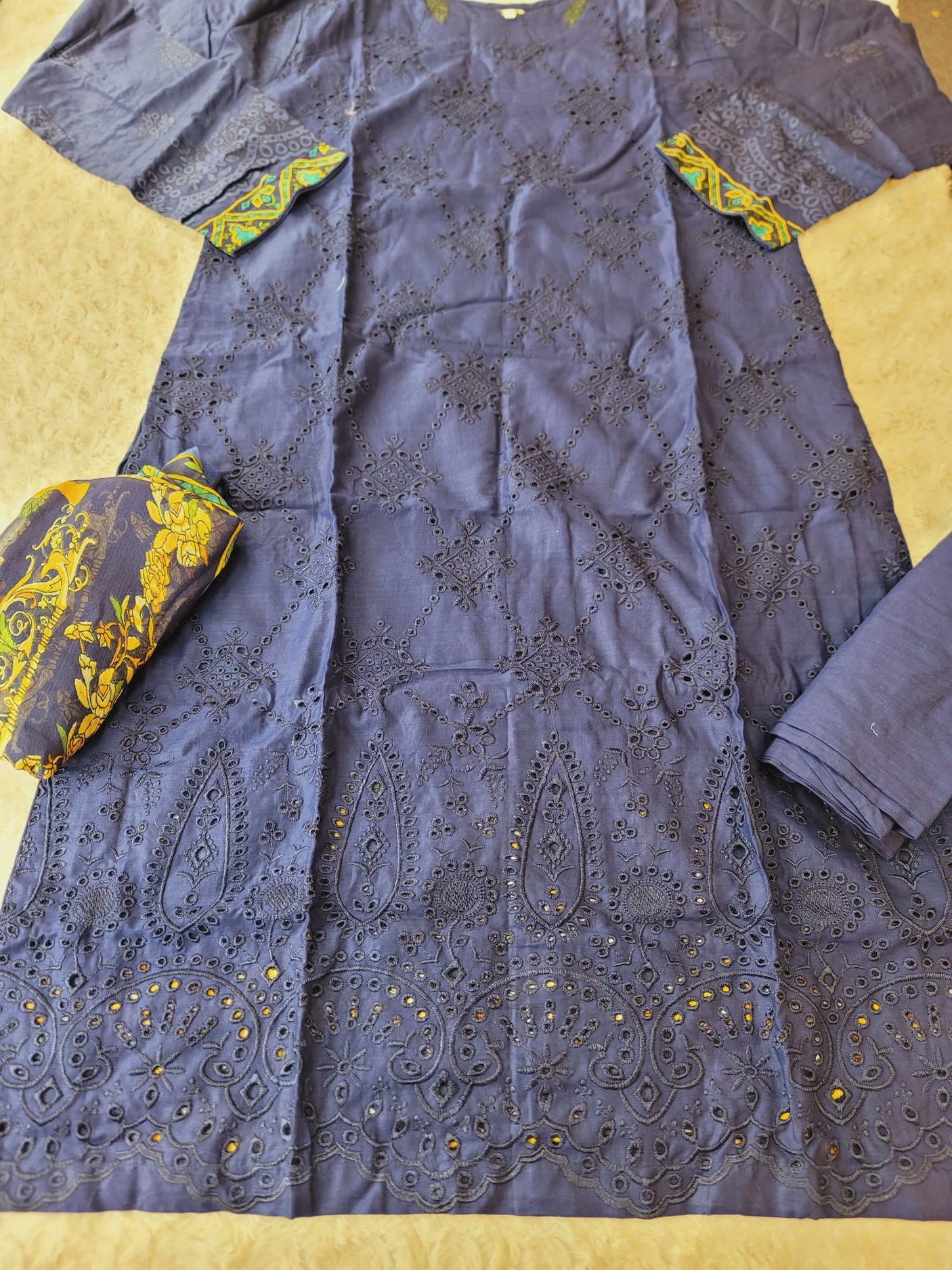 Pakistani Stitched lawn Embroidered Salwar kameez ready to ship