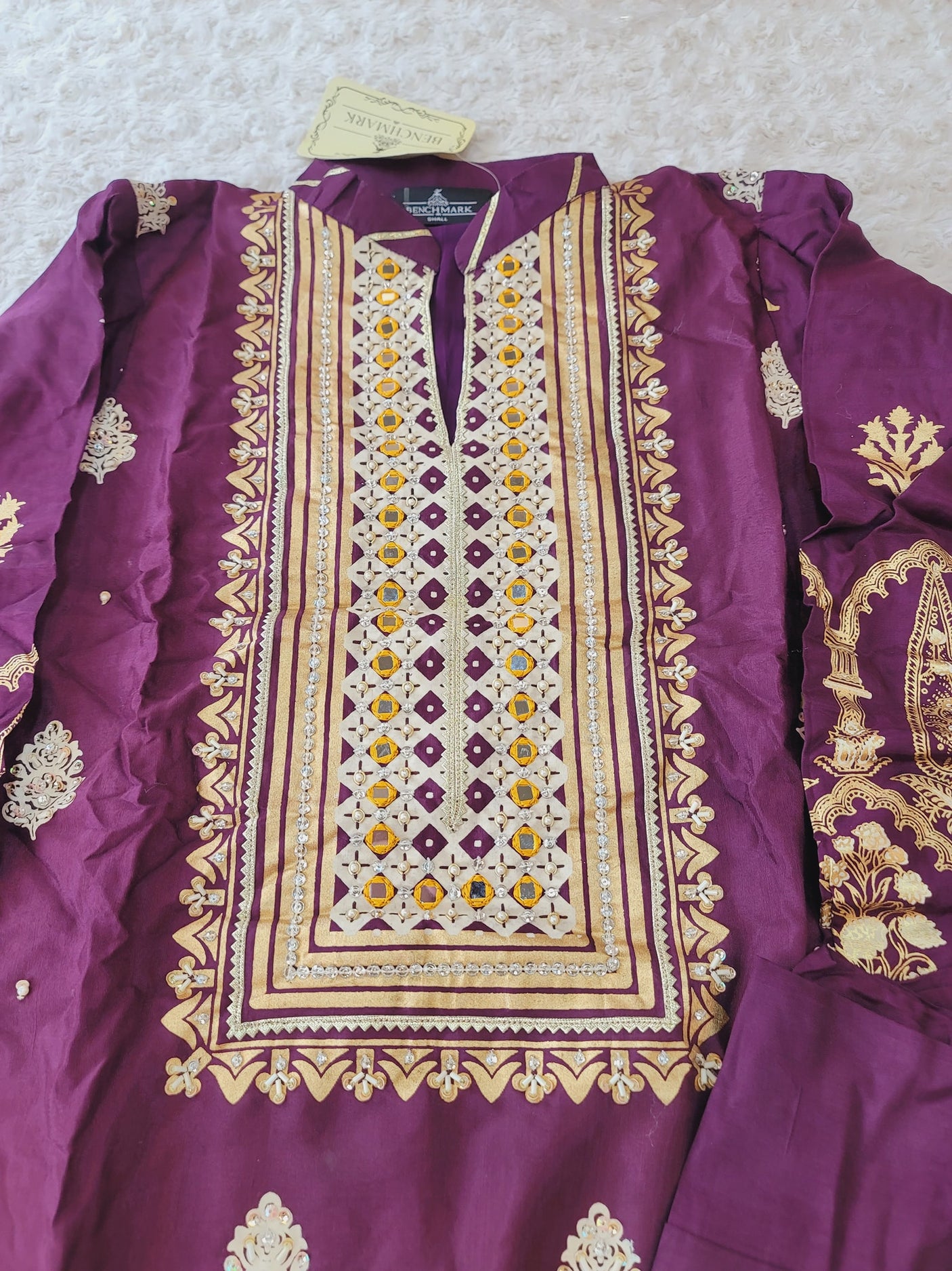 Pakistani Benchmark Raw Silk Kurti -100% Original Guaranteed