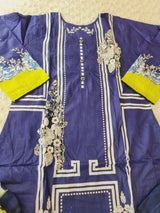 Pakistani Stitched lawn Embroidered Salwar kameez ready to ship