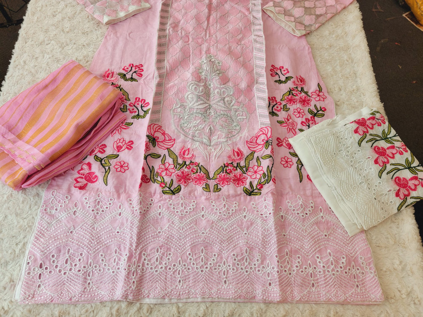 Pakistani Stitched Embroidery luxury  lawn Dresses Ready To Ship