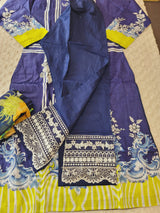 Pakistani Stitched lawn Embroidered Salwar kameez ready to ship