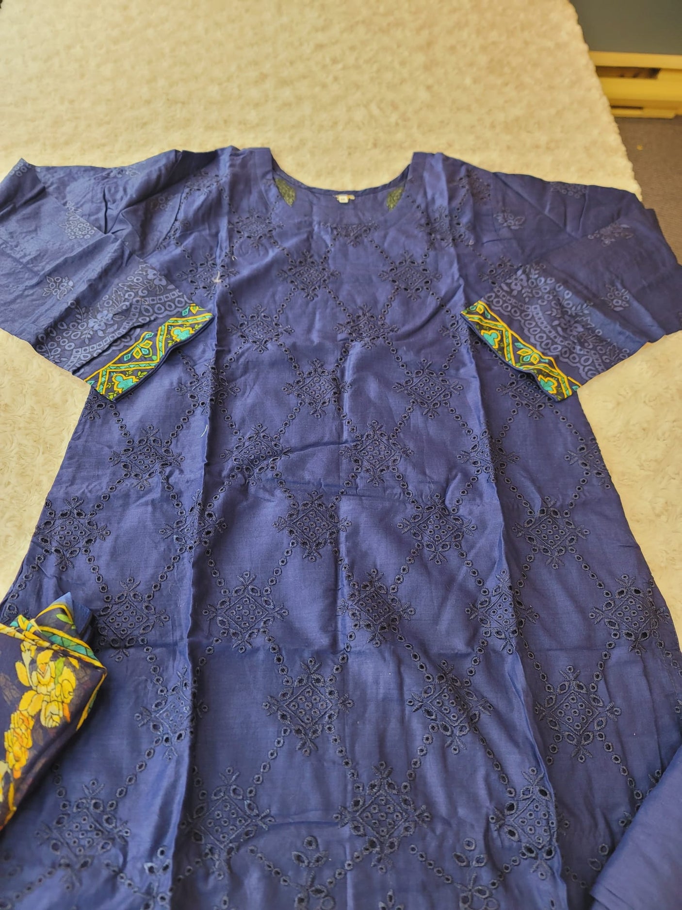 Pakistani Stitched lawn Embroidered Salwar kameez ready to ship