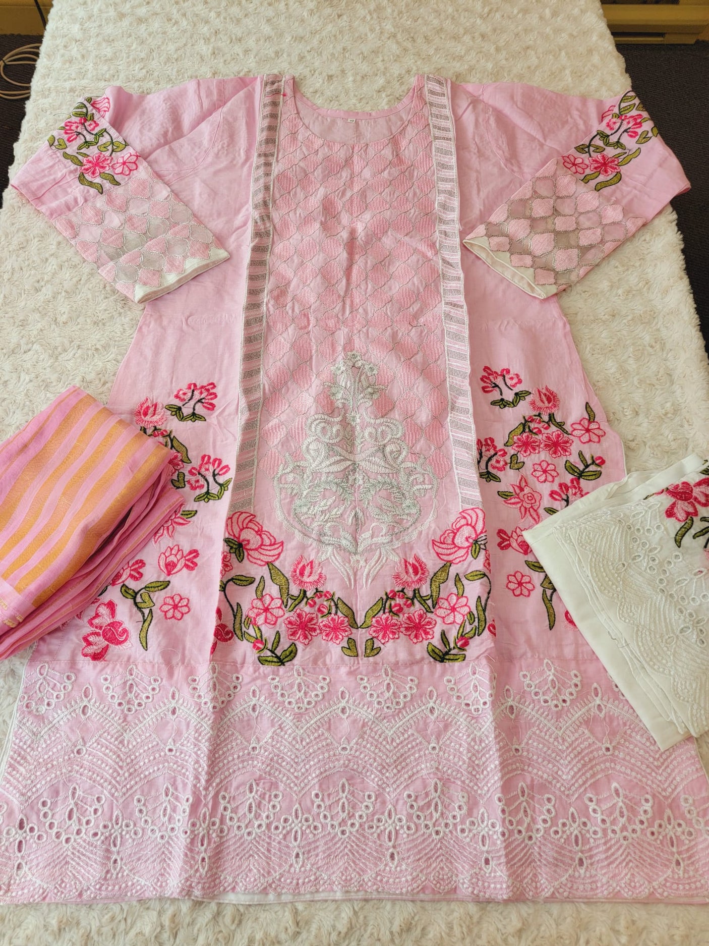 Pakistani Stitched Embroidery luxury  lawn Dresses Ready To Ship