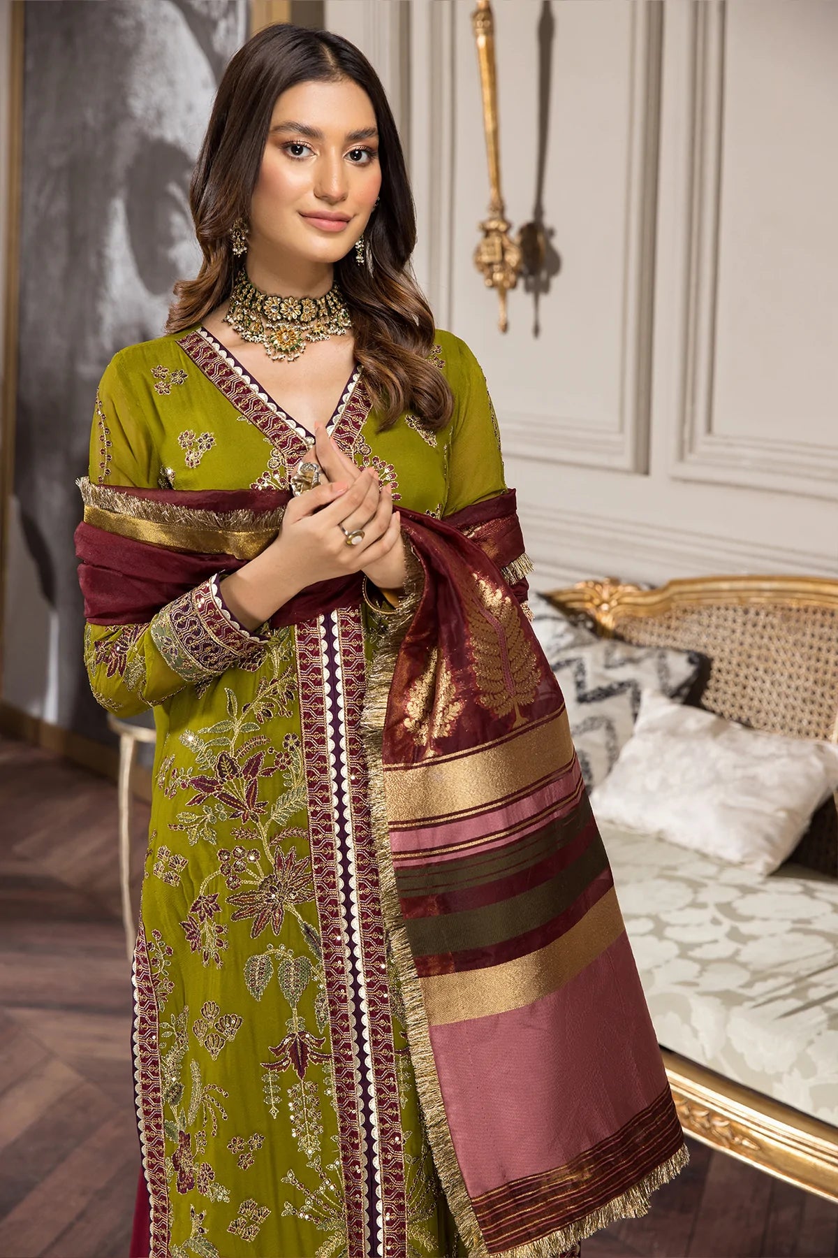 Alizeh Embroidered Chiffon Collection100% Original