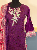 Pakistani Stitched Luxury Embroidered lawn Salwar kameez ready to ship
