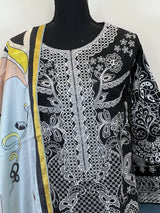 Pakistani Stitched Luxury Embroidered lawn Salwar kameez ready to ship