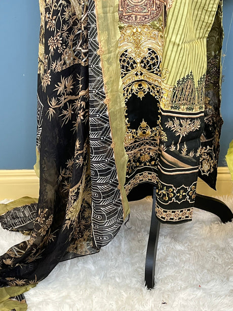 Indian Cotton Stitched Embroidery Suit Ready To Ship