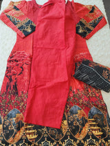 Indian Cotton Stitched Embroidery Suit Ready To Ship