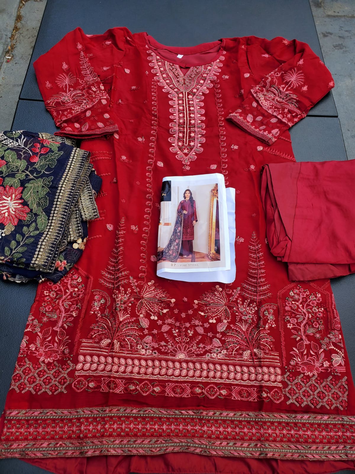 Pakistani Stitched Embroidery Party Wear Dresses Ready To Ship