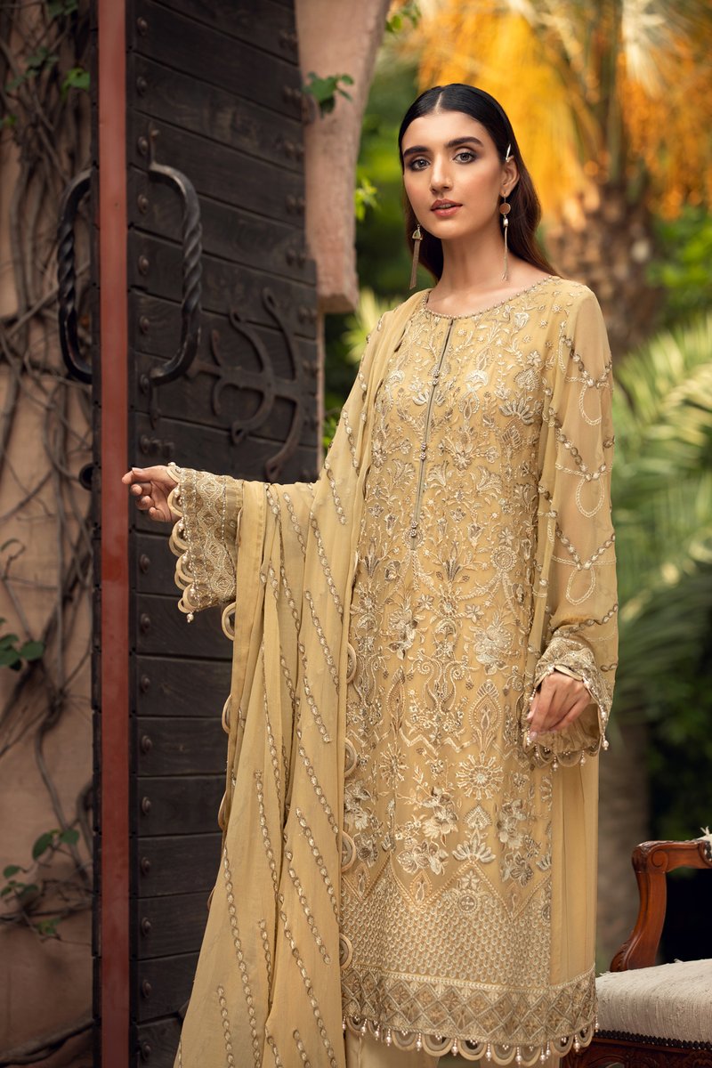 FARASHA EMBROIDERED CHIFFON COLLECTION-100% Original Guaranteed
