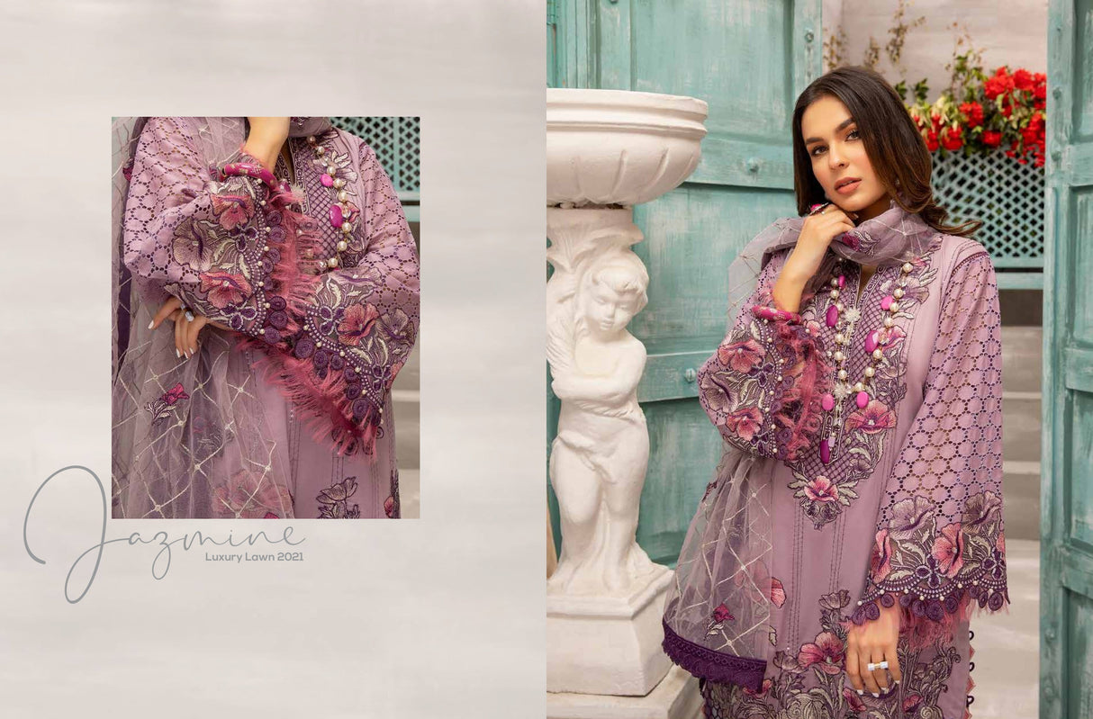 Jazmine by Adan Libas Embroidered Luxury Lawn Collection 2021 -100% Original Guaranteed