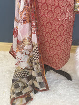 Pakistani Stitched lawn Embroidered Salwar kameez ready to ship