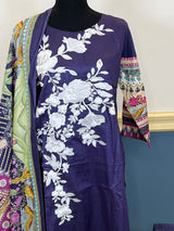 Indian Cotton Stitched Embroidery Suit Ready To Ship