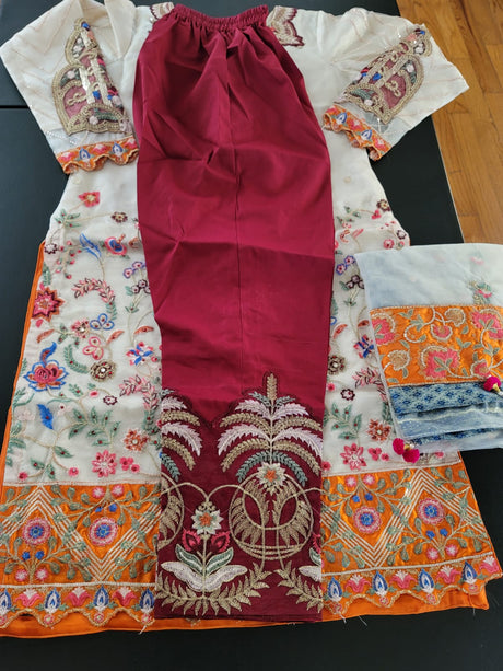 Pakistani Stitched Embroidery Party Wear Dresses Ready To Ship