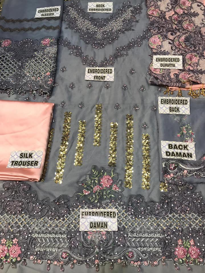 Pakistani Stitched Embroidery Party Wear Dresses Ready To Ship