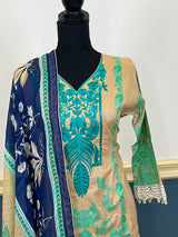 Pakistani Stitched lawn Embroidered Salwar kameez ready to ship