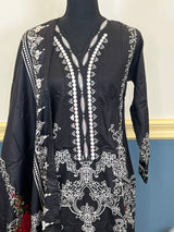 Pakistani linen Embroidered Salwar kameez Ready To Ship