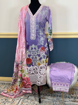 Pakistani Stitched Luxury Embroidered lawn Salwar kameez ready to ship