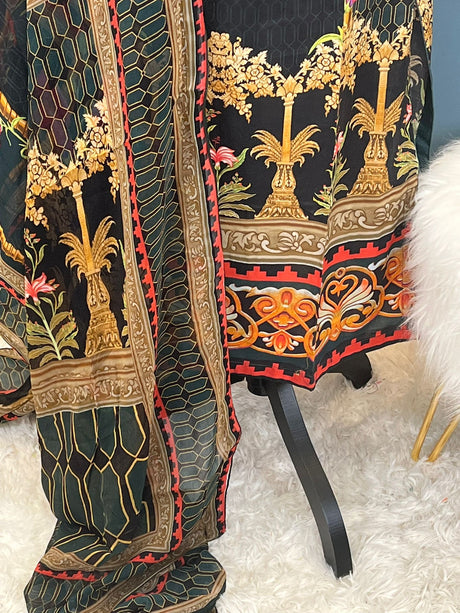 Pakistani Stitched Embroidery luxury  lawn Dresses Ready To Ship