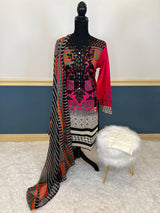 Pakistani Stitched lawn Embroidered Salwar kameez ready to ship