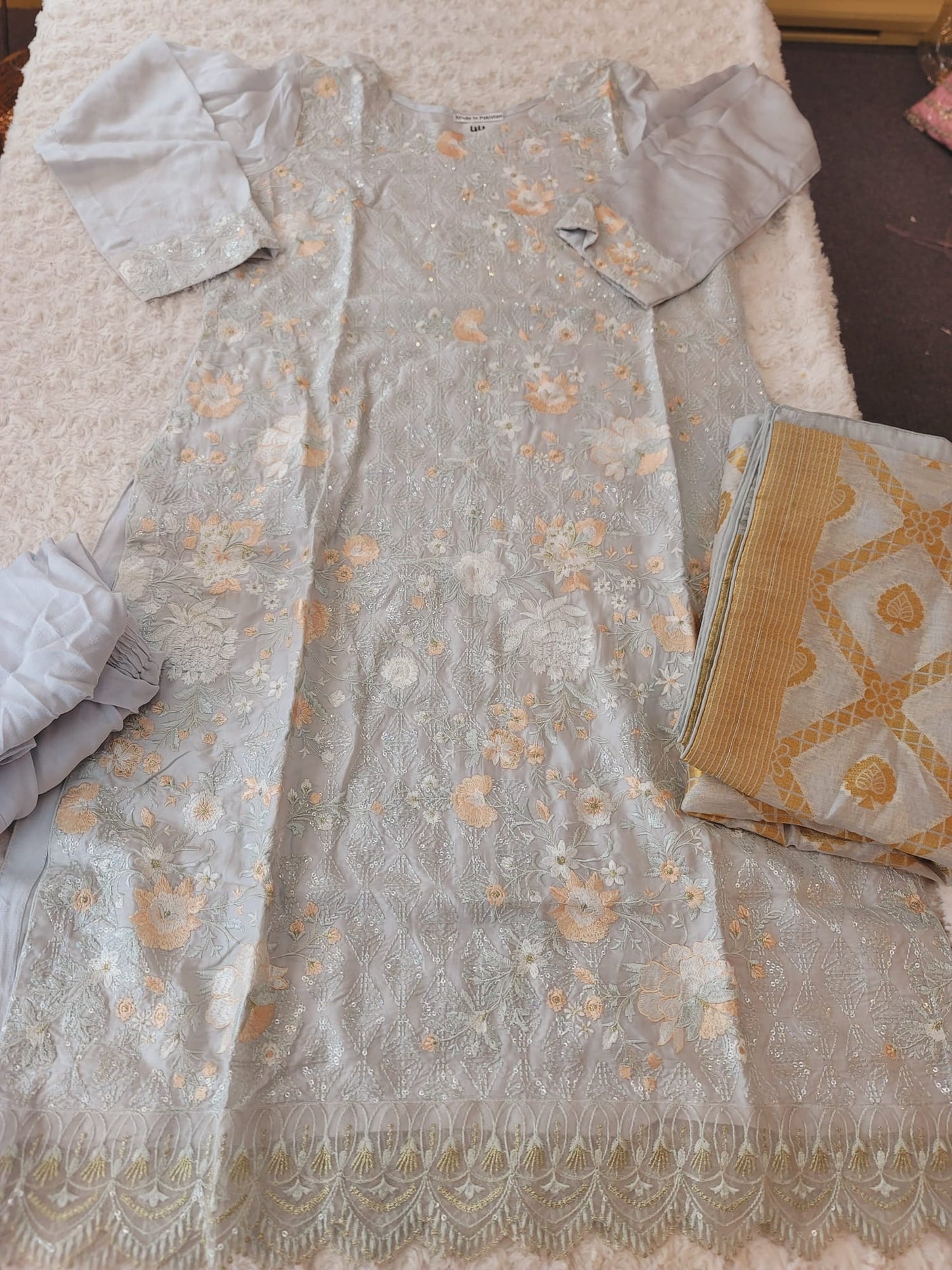 Pakistani Stitched Embroidery Party Wear Dresses Ready To Ship