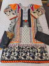 Pakistani Stitched lawn Embroidered Salwar kameez ready to ship